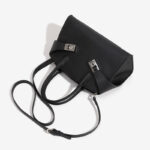Minimalistische Damen Vollnarbenleder Schulter Crossbody Top Handle Tasche mit silberner Hardware