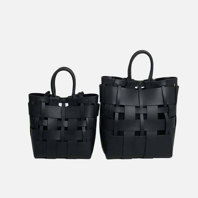 Damen Minimalistisch Geflochtenes Gespaltenes Leder Hohle Crossbody Schulterriemen Tote Handtasche
