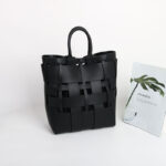 Damen Minimalistisch Geflochtenes Gespaltenes Leder Hohle Crossbody Schulterriemen Tote Handtasche