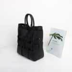 Damen Minimalistisch Geflochtenes Gespaltenes Leder Hohle Crossbody Schulterriemen Tote Handtasche