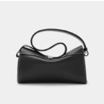 Damen Vintage Cowhide Leder Asymmetrische Klappe Crossbody Umhängetasche In Silber Schloss