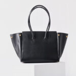 Women's Vintage Cowhide Leather Shoulder Tote Bag With Lock Closure