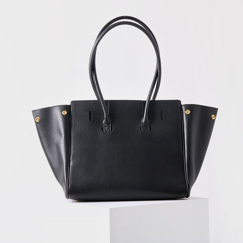 Women's Vintage Cowhide Leather Shoulder Tote Bag With Lock Closure