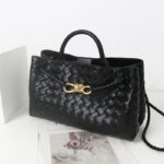 Women's Woven Leather Bow Rope Crossbody Shoulder Handbag