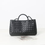 Women's Woven Leather Bow Rope Crossbody Shoulder Handbag