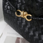 Women's Woven Leather Bow Rope Crossbody Shoulder Handbag