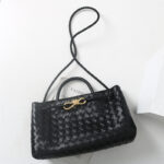 Women's Woven Leather Bow Rope Crossbody Shoulder Handbag