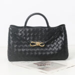 Women's Woven Leather Bow Rope Crossbody Shoulder Handbag