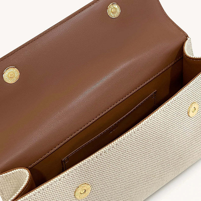 Sac à main en cuir véritable pour femmes avec fermeture en or