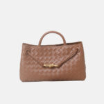 Women's Woven Leather Bow Rope Crossbody Shoulder Handbag