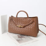 Women's Woven Leather Bow Rope Crossbody Shoulder Handbag