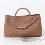 Women's Woven Leather Bow Rope Crossbody Shoulder Handbag