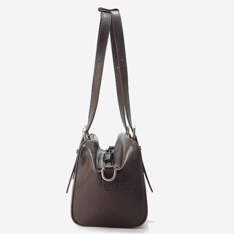 Sac à bandoulière en cuir de vache pour femmes avec boucle de Boston
