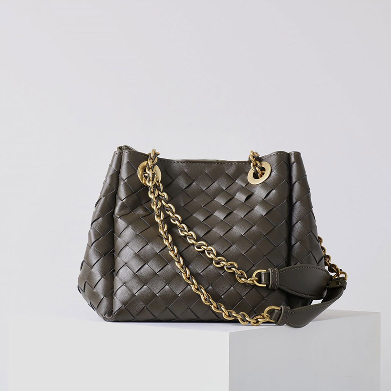 Sac à dos vintage en cuir véritable, à bandoulière et à chaîne, pour les femmes