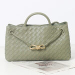Women's Woven Leather Bow Rope Crossbody Shoulder Handbag