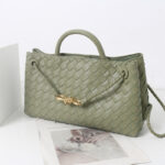 Women's Woven Leather Bow Rope Crossbody Shoulder Handbag