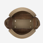 Women's Khaki Minimalist Split Leather Bucket Handbags
