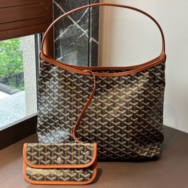 Women’s Leather PVC Printed Canvas Hobo Shoulder Bag