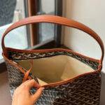 Women’s Leather PVC Printed Canvas Hobo Shoulder Bag