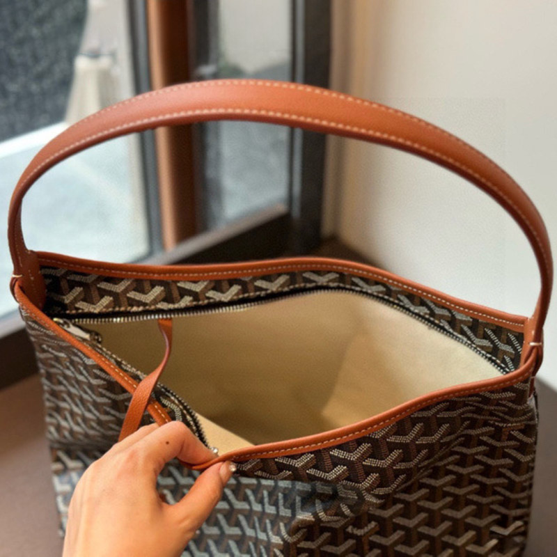 Women’s Leather PVC Printed Canvas Hobo Shoulder Bag