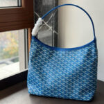 Women’s Leather PVC Printed Canvas Hobo Shoulder Bag