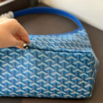 Women’s Leather PVC Printed Canvas Hobo Shoulder Bag