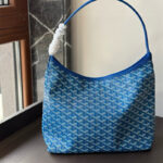 Women’s Leather PVC Printed Canvas Hobo Shoulder Bag