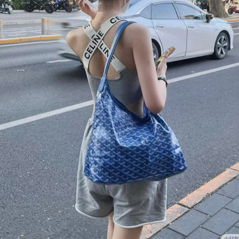Women’s Leather PVC Printed Canvas Hobo Shoulder Bag