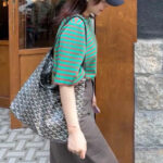 Women’s Leather PVC Printed Canvas Hobo Shoulder Bag