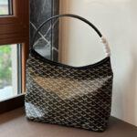 Women’s Leather PVC Printed Canvas Hobo Shoulder Bag