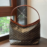Women’s Leather PVC Printed Canvas Hobo Shoulder Bag