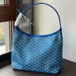 Women’s Leather PVC Printed Canvas Hobo Shoulder Bag