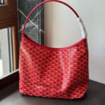 Women’s Leather PVC Printed Canvas Hobo Shoulder Bag
