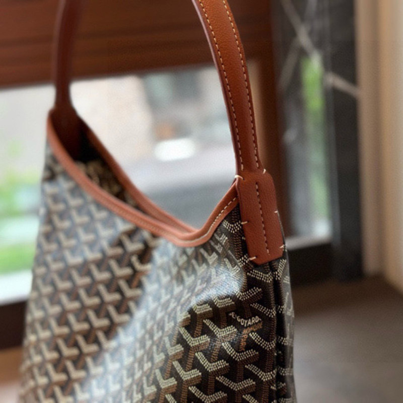 Women’s Leather PVC Printed Canvas Hobo Shoulder Bag