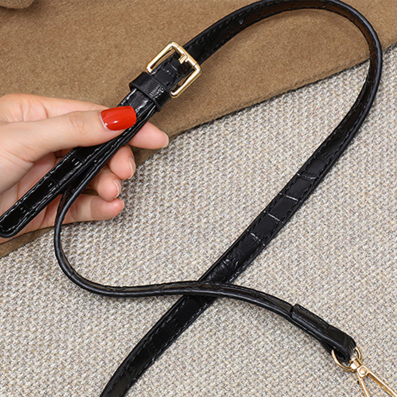 Mini sac à bandoulière en cuir fendu gaufré au crocodile pour femmes, à poignée supérieure en métal doré