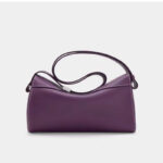 Damen Vintage Cowhide Leder Asymmetrische Klappe Crossbody Umhängetasche In Silber Schloss