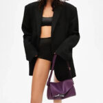 Damen Vintage Cowhide Leder Asymmetrische Klappe Crossbody Umhängetasche In Silber Schloss