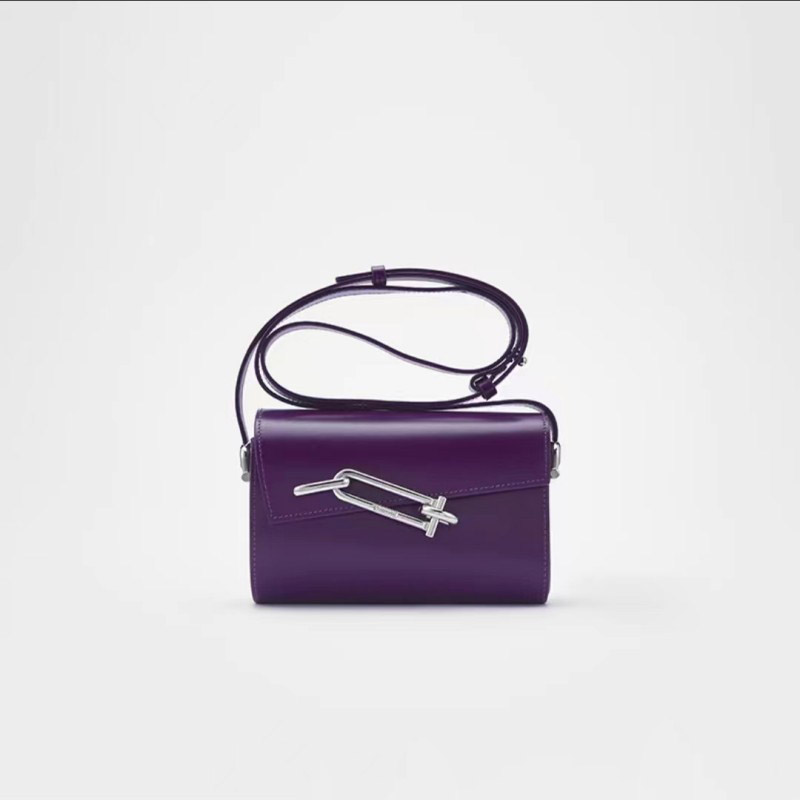 Petit sac Vintage en cuir de vachette Asymmétrique Sac à bandoulière en argent verrouillé