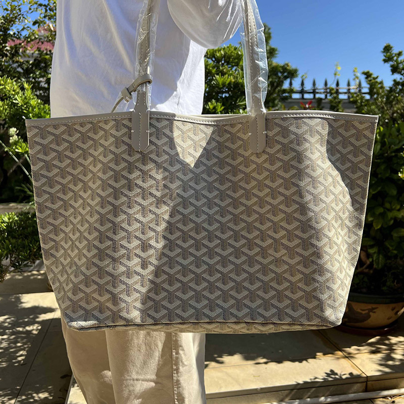 Fourre-tout en cuir fendu PVC Canvas imprimé géométrique pour femmes