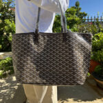 Fourre-tout en cuir fendu PVC Canvas imprimé géométrique pour femmes