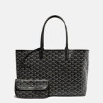 Fourre-tout en cuir fendu PVC Canvas imprimé géométrique pour femmes