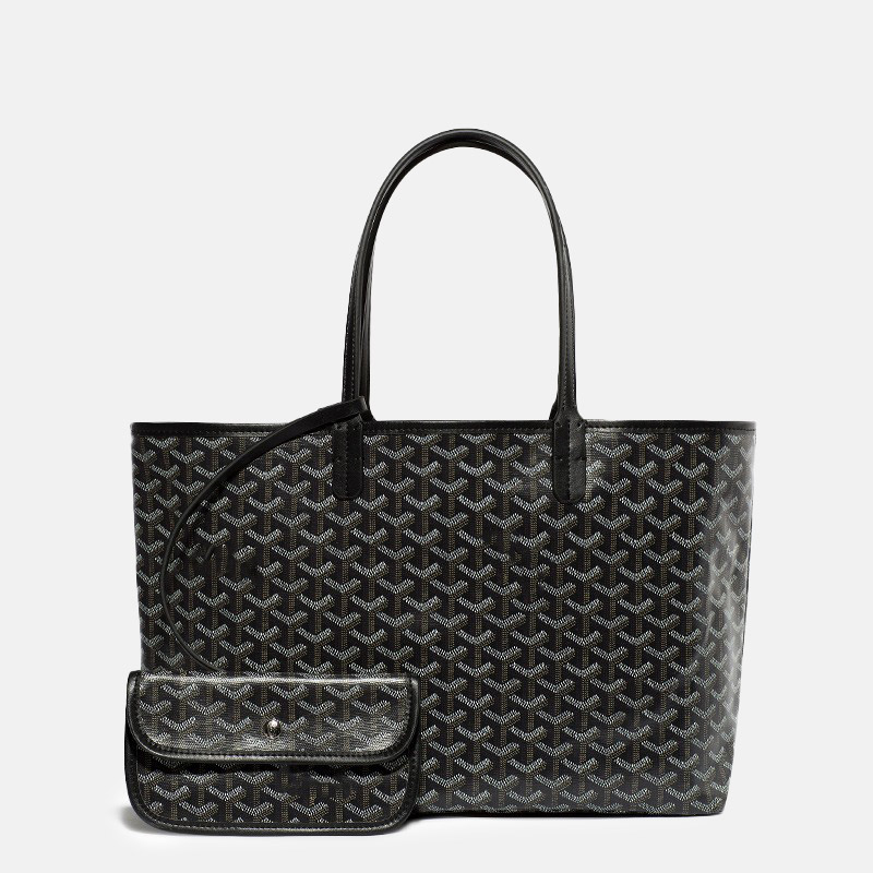 Women’s Split Leather PVC Canvas Geometric Printed Tote Bag