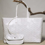 Fourre-tout en cuir fendu PVC Canvas imprimé géométrique pour femmes