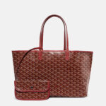 Fourre-tout en cuir fendu PVC Canvas imprimé géométrique pour femmes