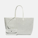 Fourre-tout en cuir fendu PVC Canvas imprimé géométrique pour femmes