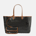 Fourre-tout en cuir fendu PVC Canvas imprimé géométrique pour femmes