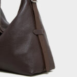 Sac hobo vintage en cuir pleine fleur avec boucle pour femmes