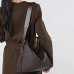 Sac hobo vintage en cuir pleine fleur avec boucle pour femmes