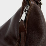 Sac hobo vintage en cuir pleine fleur avec boucle pour femmes