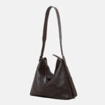 Sac hobo vintage en cuir pleine fleur avec boucle pour femmes